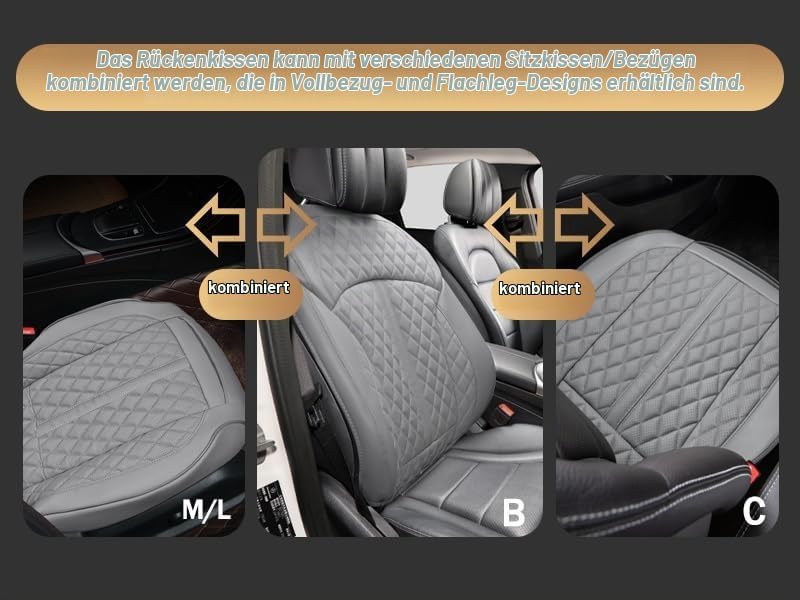 1p Echtes Rindsleder sitzbezug Auto Vordersitz-Rückenlehnenbezüge,sitzkissen Auto fahrersitz,Echtes
