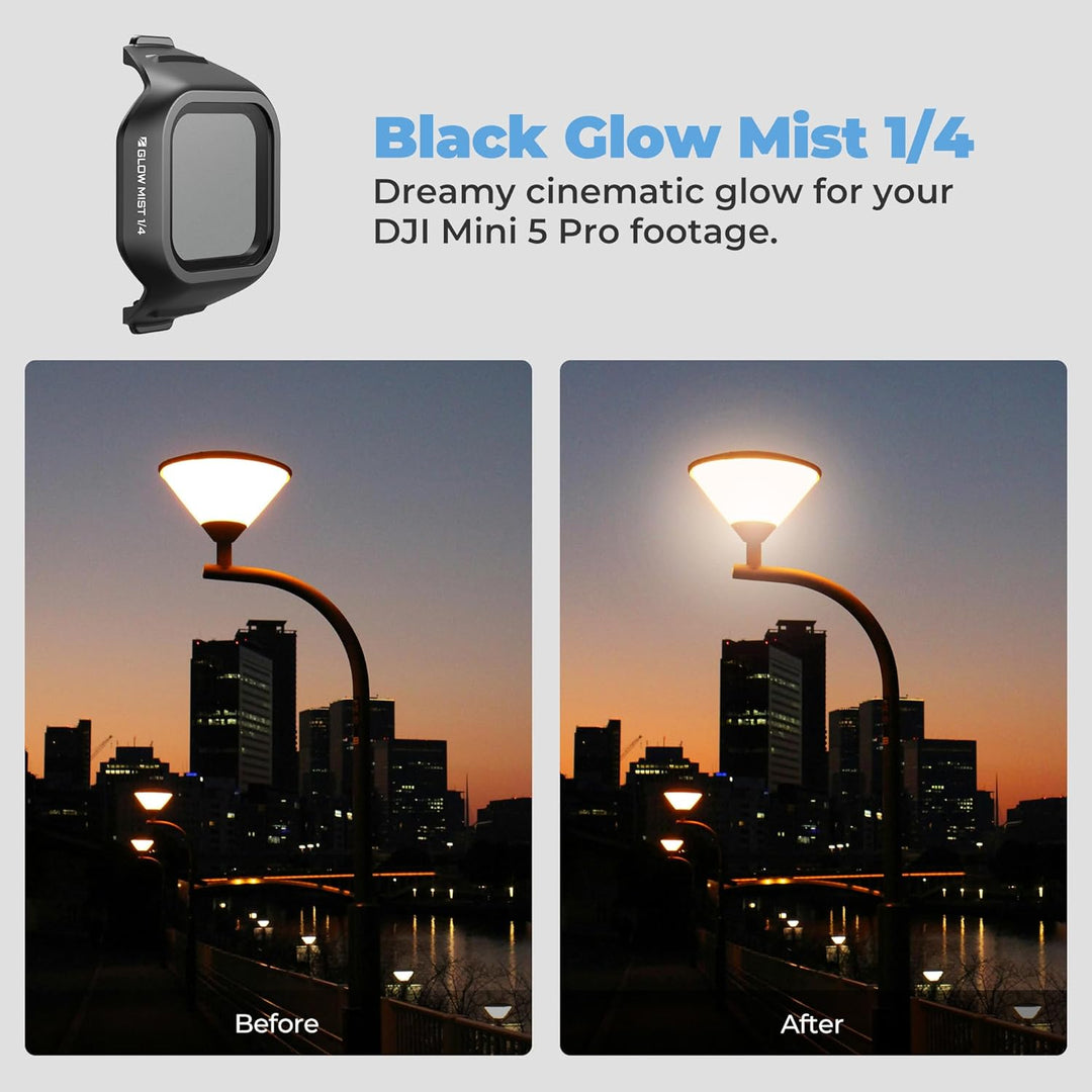 Freewell Glow Mist 1/4 Filter für DJI Mini 5 Pro - Cinematic Diffusion & Soft Highlight Control