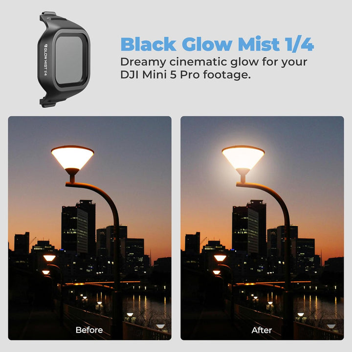 Freewell Glow Mist 1/4 Filter für DJI Mini 5 Pro - Cinematic Diffusion & Soft Highlight Control