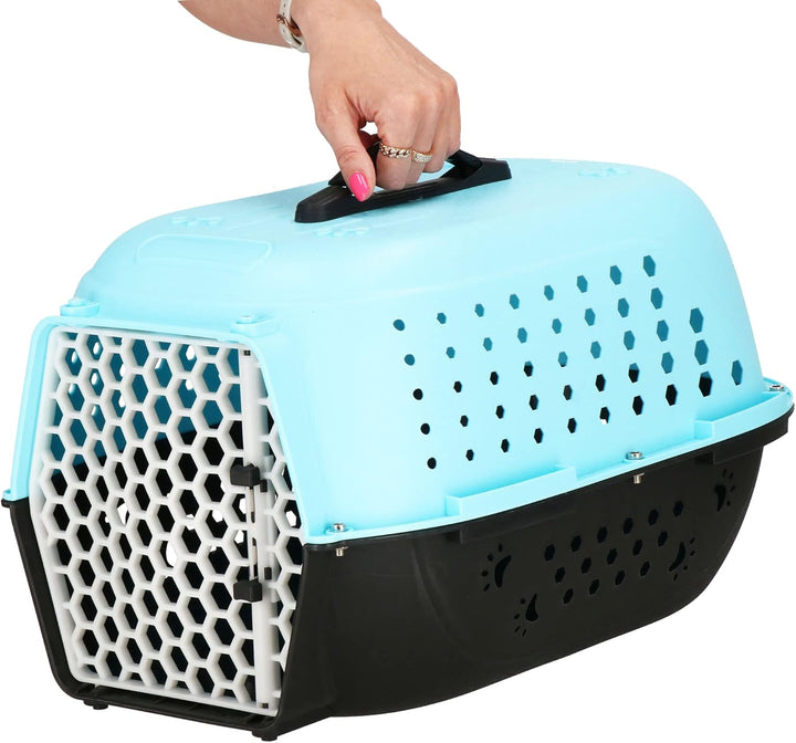 SPRINGOS Transportbox Hundebox Tiertransportbox 48 x 28 x 33 cm Hartschale Kunststoff Katzen Hunde