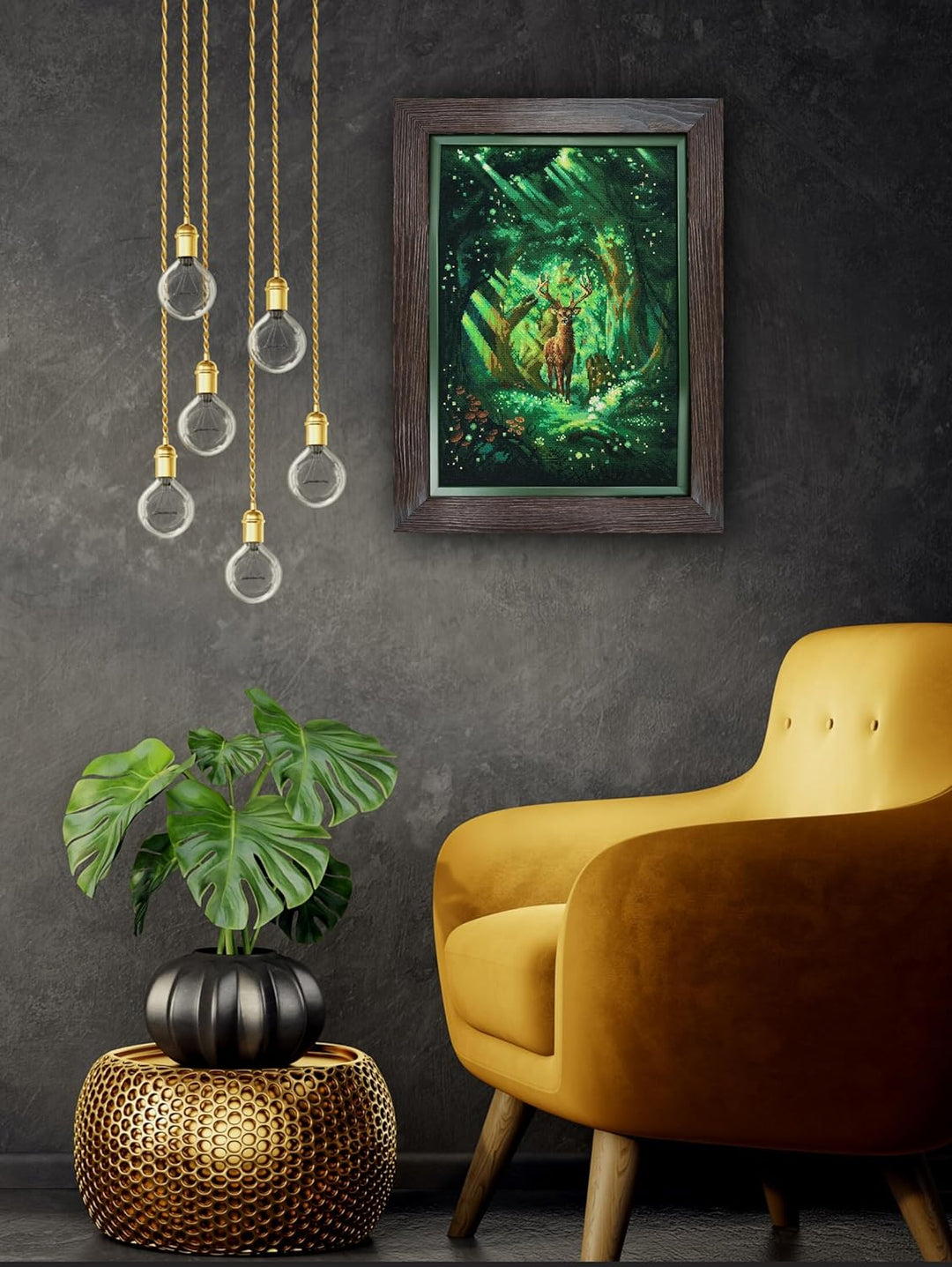 Riolis Kreuzstich Set Waldgeist, Zählmuster, 30x40cm