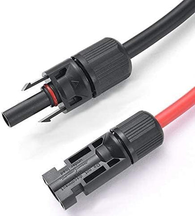 Verlängerungskabel Solarkabel beidseitig Solarstecker rot/schwarz 6mm² inkl. montierter Solar-Stecke