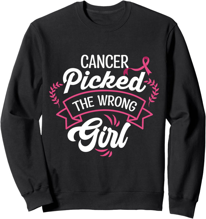 Krebs suchte die falsche Frau, Rosa Schleife, Brustkrebs Sweatshirt