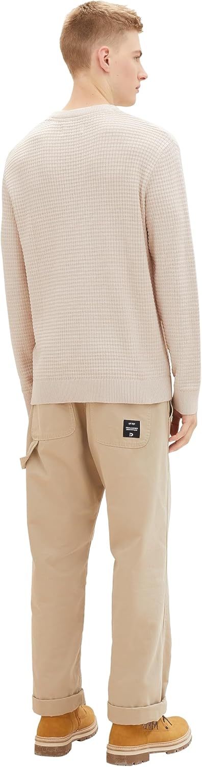 TOM TAILOR Denim Herren Pullover XXL 27609 - Cold Beige, XXL 27609 - Cold Beige