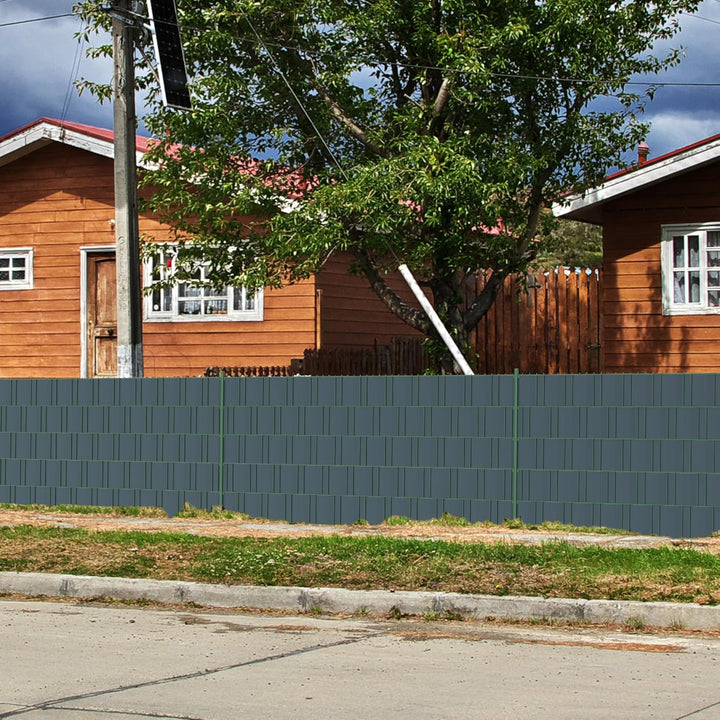 Sichtschutzstreifen Zaun inkl.20 Clips, PVC Sichtschutz Zaunfolie Doppelstabmatten für Gartenzaun (3