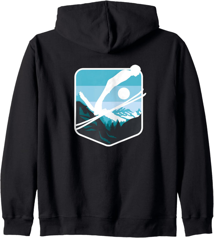 Skispringen Wintersport Kapuzenjacke