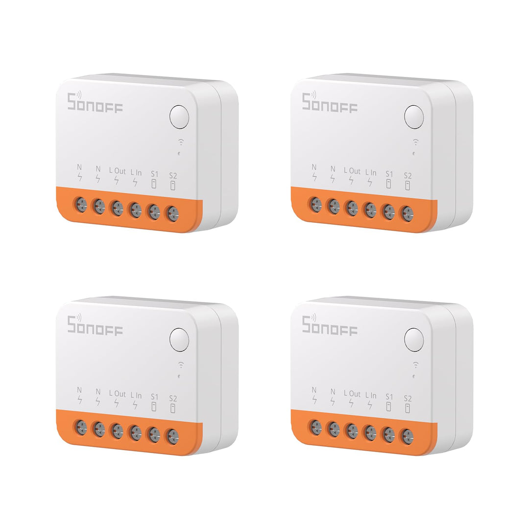 SONOFF 4PCS MINIR4 Alexa Smart Schalter 2 Wege - Wlan Lichtschalter mit Timing-Funktion, Relay Split