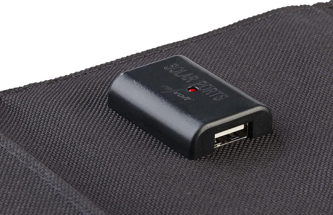 revolt Solar Ladegerät: Mobiles 10-Watt-Falt-Solarpanel mit USB-Ausgang, 5 V, 2 A, IP65 (Solarpanel