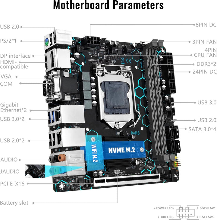 SHANGZHAOYUAN H97 Strong LGA 1150 Mainboard für Intel Core i7/i5/i3/E3 Prozessor der 4. Generation (