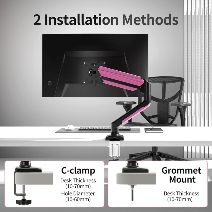 suptek Monitor Halterung für 13-32 Zoll LED LCD Bildschirm bis zu 9 kg, Monitor Arm mit Gasfeder, 36