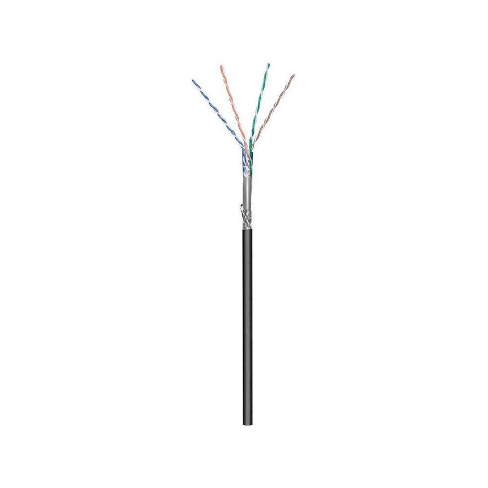 Goobay 57296 CAT 5e Outdoor Netzwerkkabel, SF/UTP, Schwarz