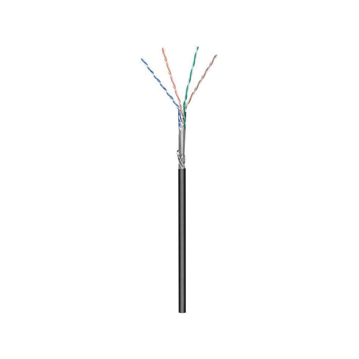 Goobay 57296 CAT 5e Outdoor Netzwerkkabel, SF/UTP, Schwarz