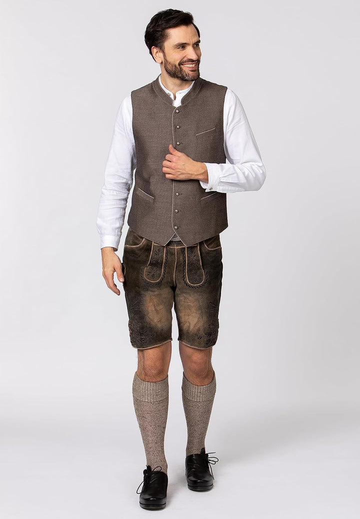 Stockerpoint Herren Loris Trachtenweste 46 braun, 46 braun