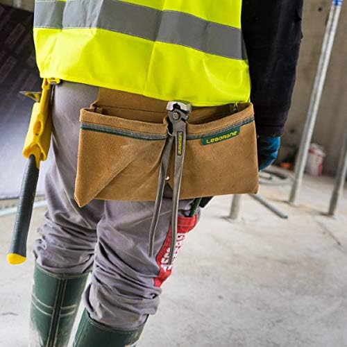 BIPOCHE LEBORGNE CROUTE DE CUIR + PORTE TENAILLE + BANDE RÉFLÉCHISSANTE BATIPRO BP050B POUR MAÇONS/C