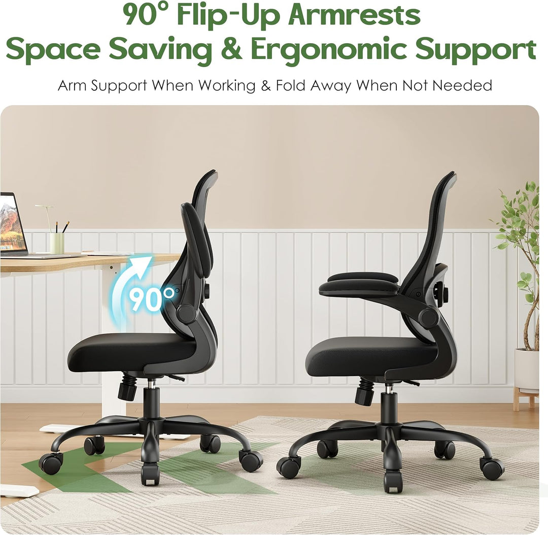 Farini Ergonomischer Executive Schreibtischstuhl Mesh Bürostuhl mit Verstellbarer Lendenstütze und a