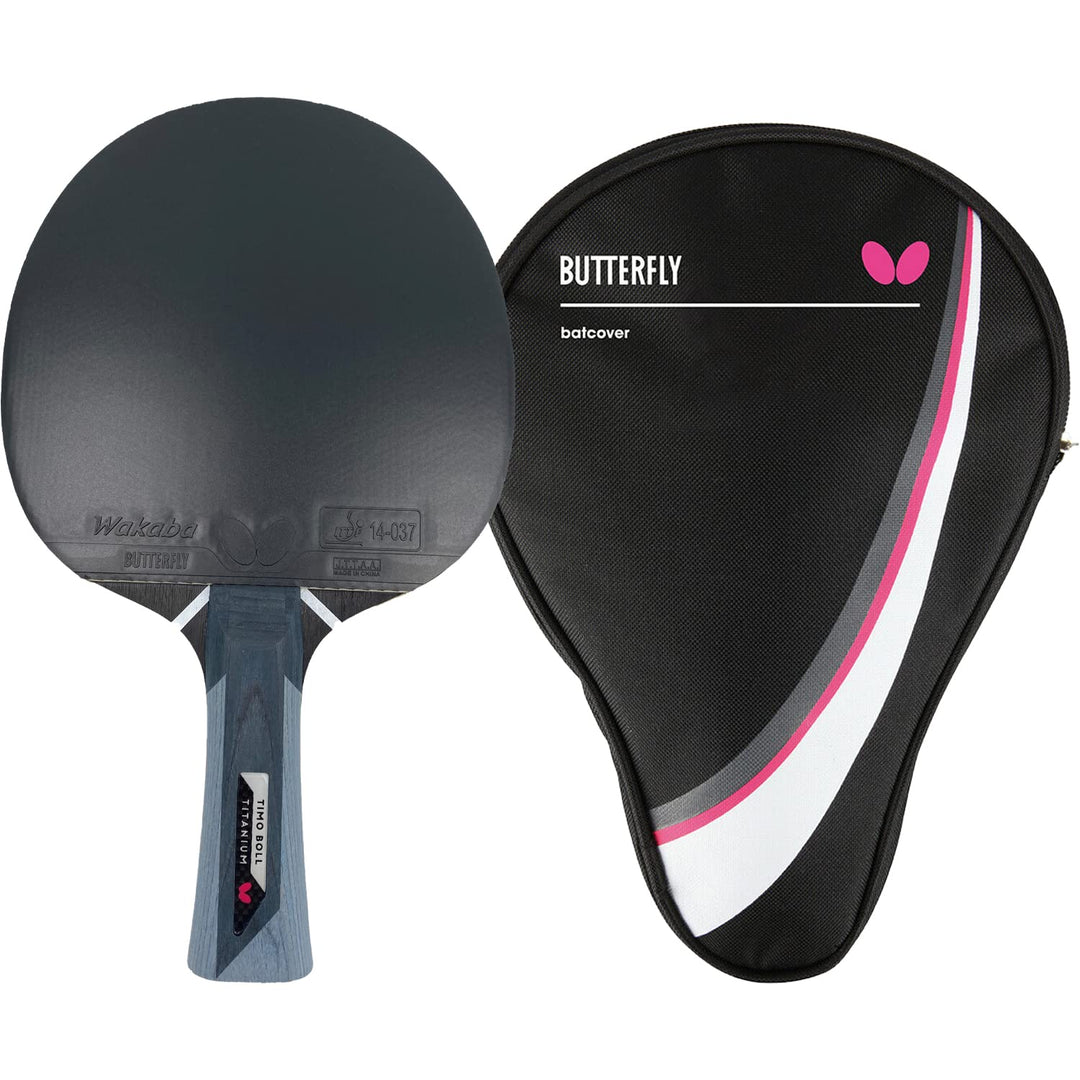 Butterfly® Timo Boll Titanium Tischtennisschläger | mit Carbon Lage | ITTF zertifizierter Wakaba Bel