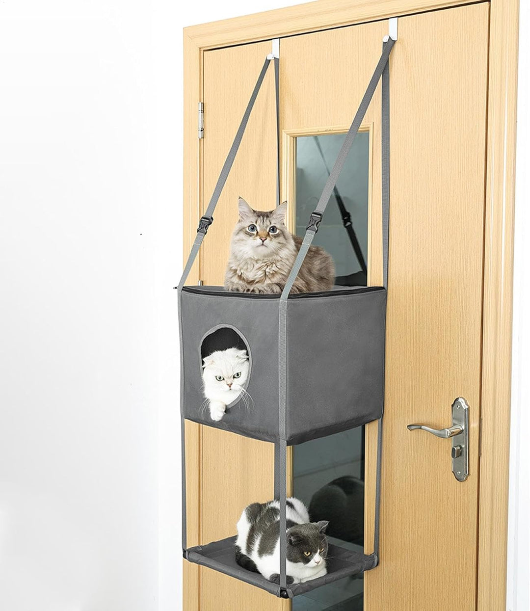 Türhängender Katzenbaum, Katzenkletterbaum, Türmontage, Kletterkatzen, Wand-Katzenhängematte für den