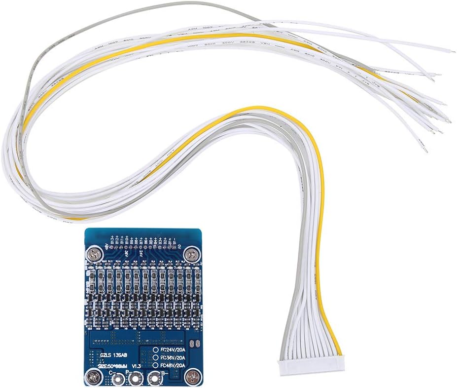 48V 20A 13Series BMS PCB Schutzbrett mit Ausgleich für Li-Ion Zelle 18650 Batterie