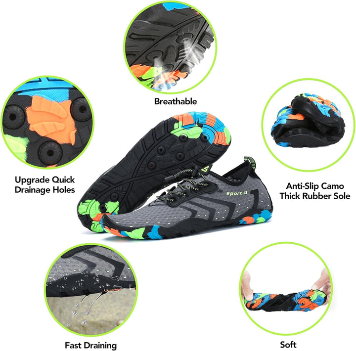 SAGUARO Badeschuhe Strandschuhe Aquaschuhe Wasserschuhe Surfschuhe Schwimmschuhe für Damen Herren Ki