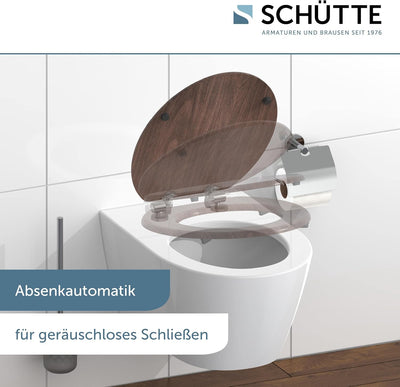 SCHÜTTE WC-Sitz MDF (Dark Wood) Dark Wood MDF, Dark Wood MDF