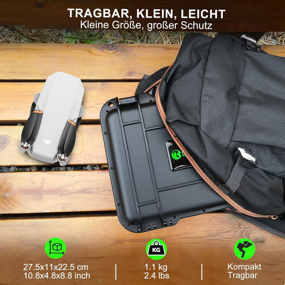 LEKUFEE Kompakte Tragbare wasserdichte Koffer für DJI mini 4K/2 SE Drohne und DJI Mini 2 Zubehör (Nu
