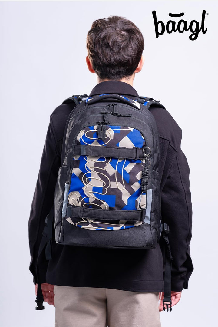 Baagl Schulrucksack Set Jungen Teenager 3 Teilig Skate MAX 30 l - Variety | Ergonomischer Schulranze
