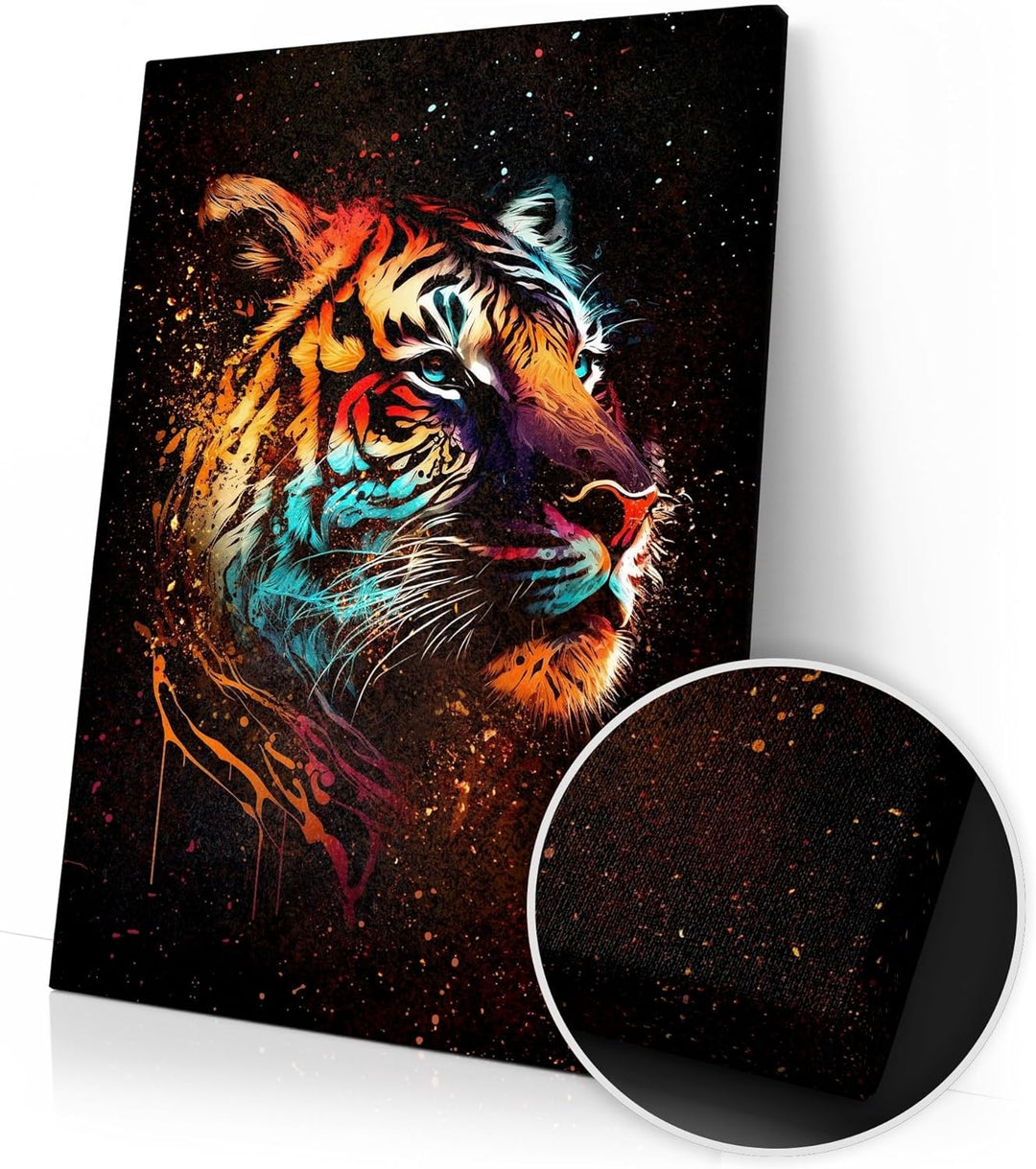 Artmazing | Tiger Bild Bunt | Bild Tiger Leinwand | Pop Art Bilder | Tigerbilder Modern | Poster &amp; K