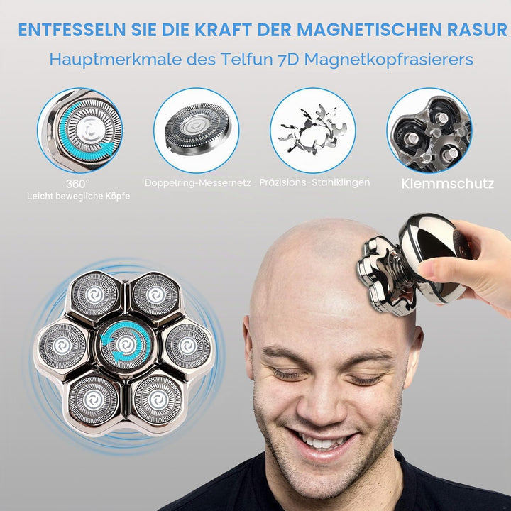 7 magnetische Ersatzklingen für Rossifur Lovcoyo Gisaae Bazivve ElectriBrite Freebird Fellpflegeköpf
