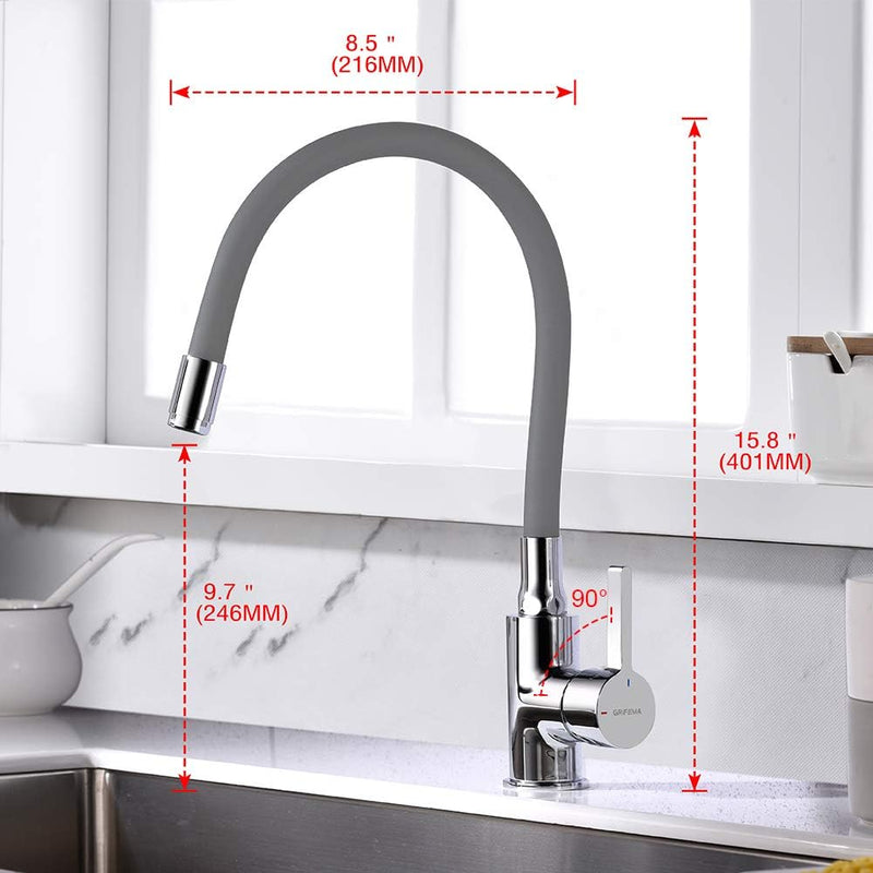 GRIFEMA GRIFERÍA DE COCINA-G4002-9 | Küchenarmatur - Wasserhahn Küche mit Flexibler Auslauf, Hoher A