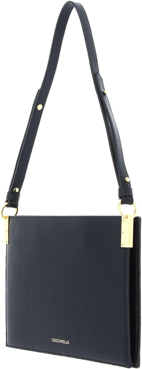 Coccinelle Delices Canvas Flat Shoulder Bag Natural/Noir
