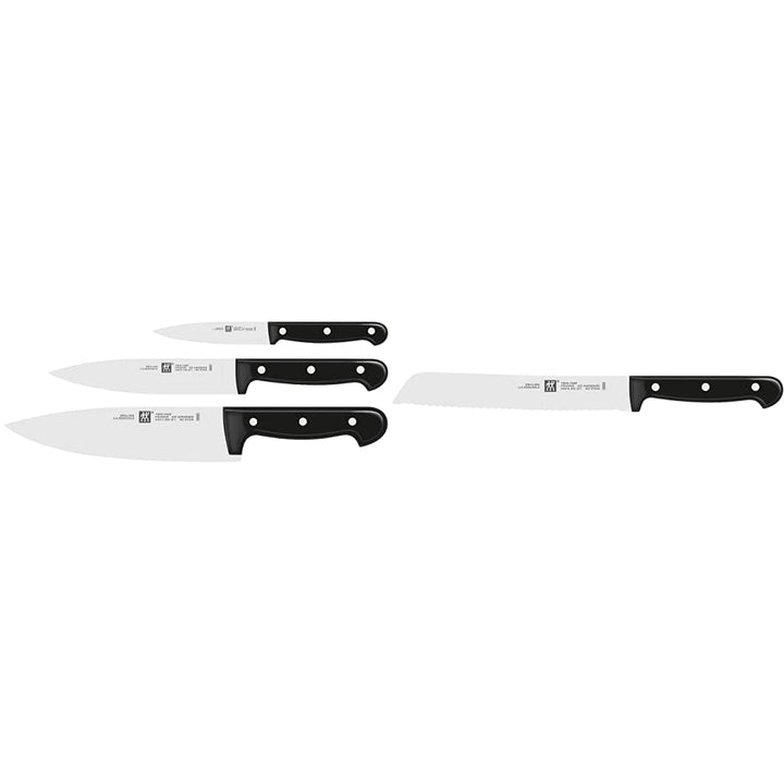 Zwilling Messer-Set, 3-tlg., Spick-/Garniermesser, Silber, Schwarz & 1002169 Brotmesser, Klingenläng