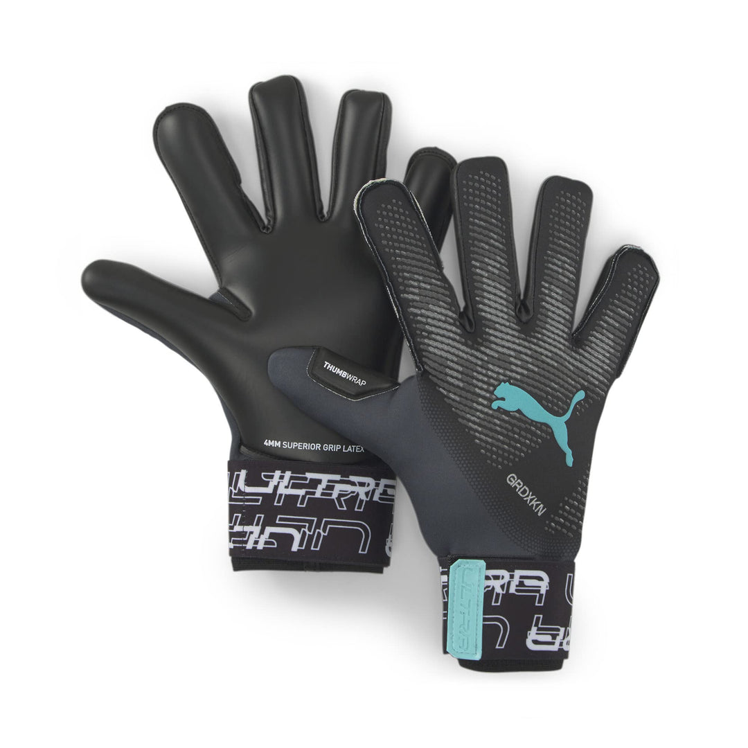 PUMA Ultra Grip 1 Hybrid Torwarthandschuhe 10.5 Puma Black-Elektro Aqua, 10.5 Puma Black-Elektro Aqu