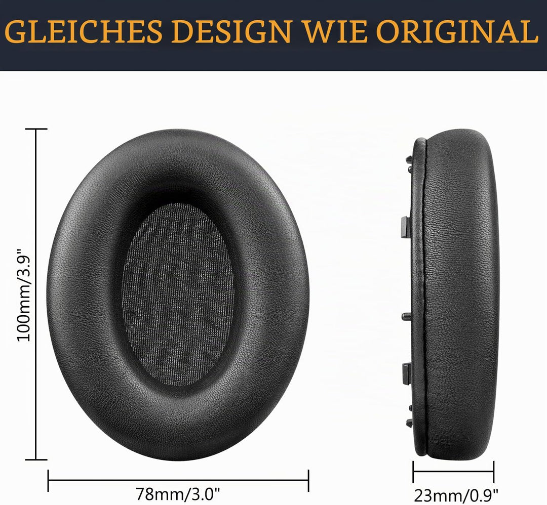 SOULWIT Lammfell Ersatzpolster Ersatz Ohrpolster für Sony WH-1000XM3 (WH1000XM3) Over-Ear Kopfhörer,