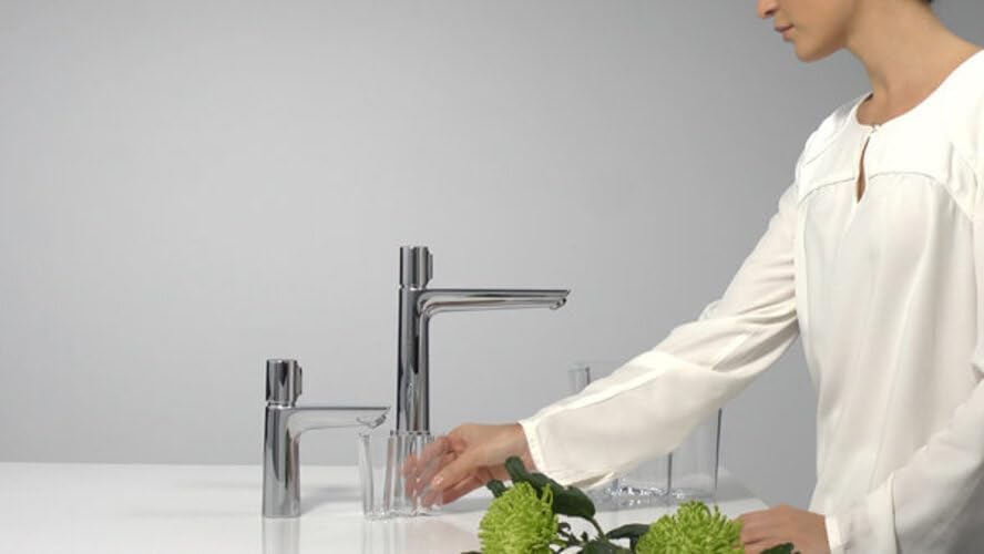 hansgrohe Wasserhahn Talis Select E (Armatur mit Auslauf Höhe 110 mm, ohne Ablaufgarnitur) Chrom Aus