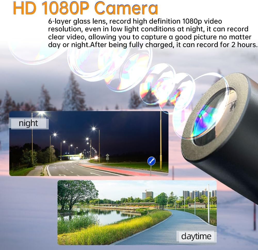 VSYSTO WiFi Motorrad Kamera, OLED Kabelcontroller, GPS, ODO Berechnung, wasserdicht HD 1080P 150 ° W