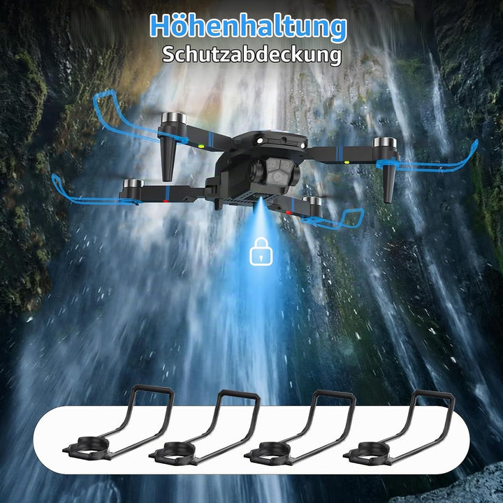 Drohne mit Kamera LCD-Bildschirm Live Video, 4K Drone mit Bürstenlosem Motor, 270°-Hindernisvermeidu