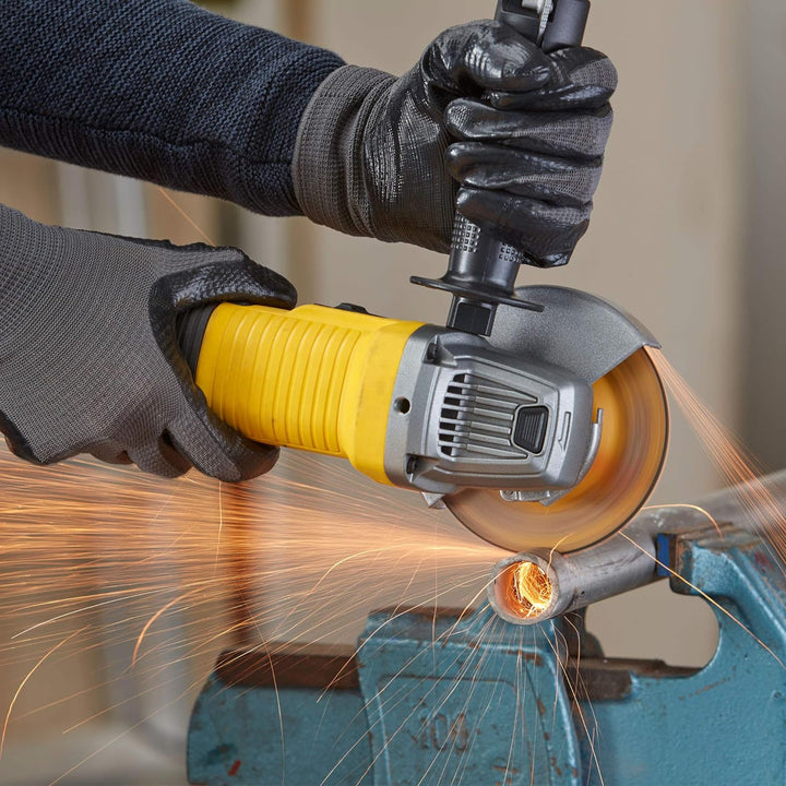 Stanley FatMax Winkelschleifer FMEG220K (850 Watt, 125 mm Scheibendurchmesser, M14 Spindelgewinde, f