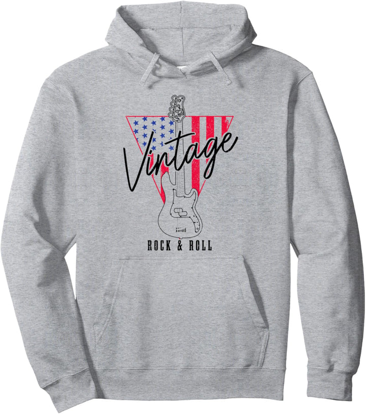 Rock & Roll Bass Bassgitarre USA Amerika Bassist Rock Musik Pullover Hoodie