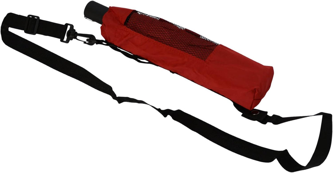iX-brella Trekking XL Taschenschirm 115 cm gross mit Umhängetasche dark red, dark red