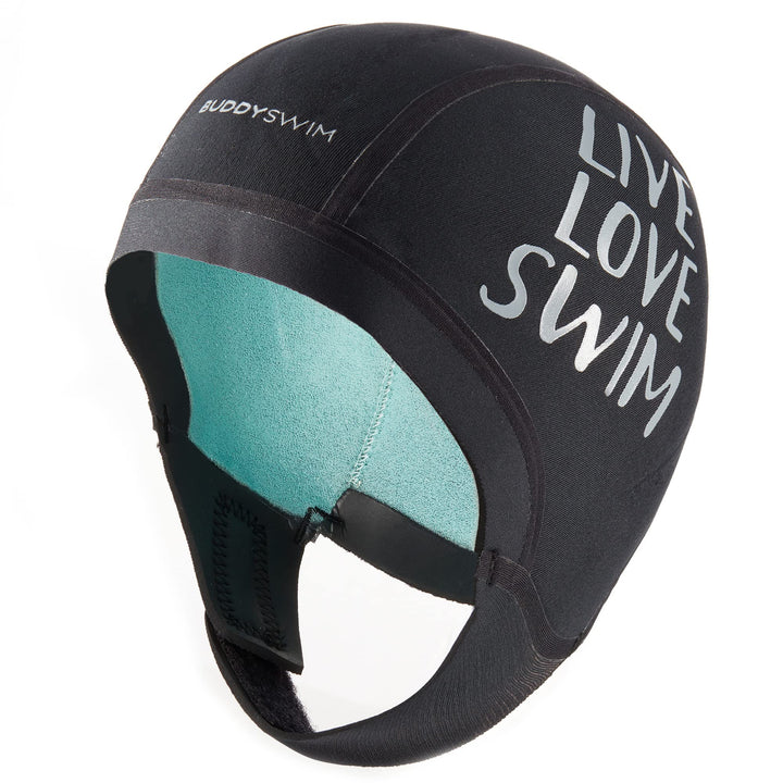 Buddyswim 2,5 mm Dicke Neoprenbadekappe für Freiwasserschwimmen. Kälteisolierende Neoprenmütze mit K