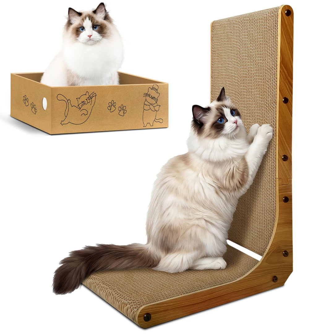 Katzenkratzbrett, Kratzpad aus Pappe, Katzen Kratzmatte für Wohnungskatzen und Kitten, grosses Kratz