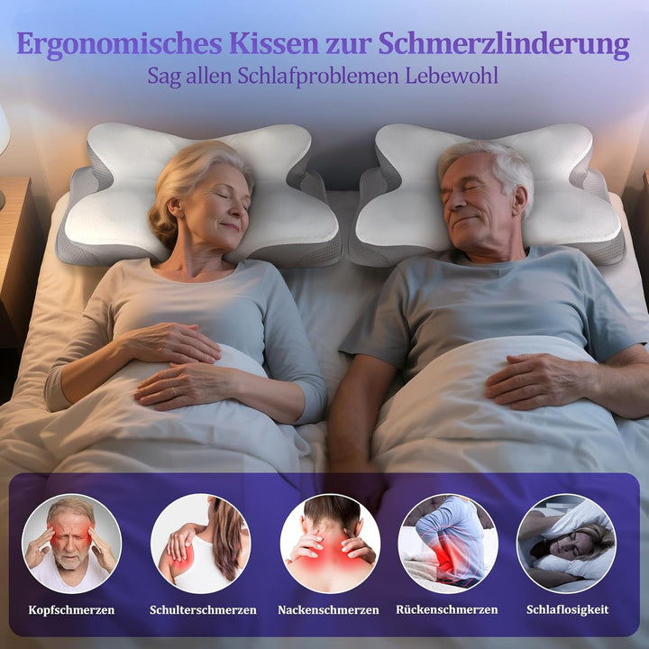 Nackenkissen Kopfkissen - Memory Foam Kissen - Stabile Nackenstütze Schlafkissen Pillows for Sleepin