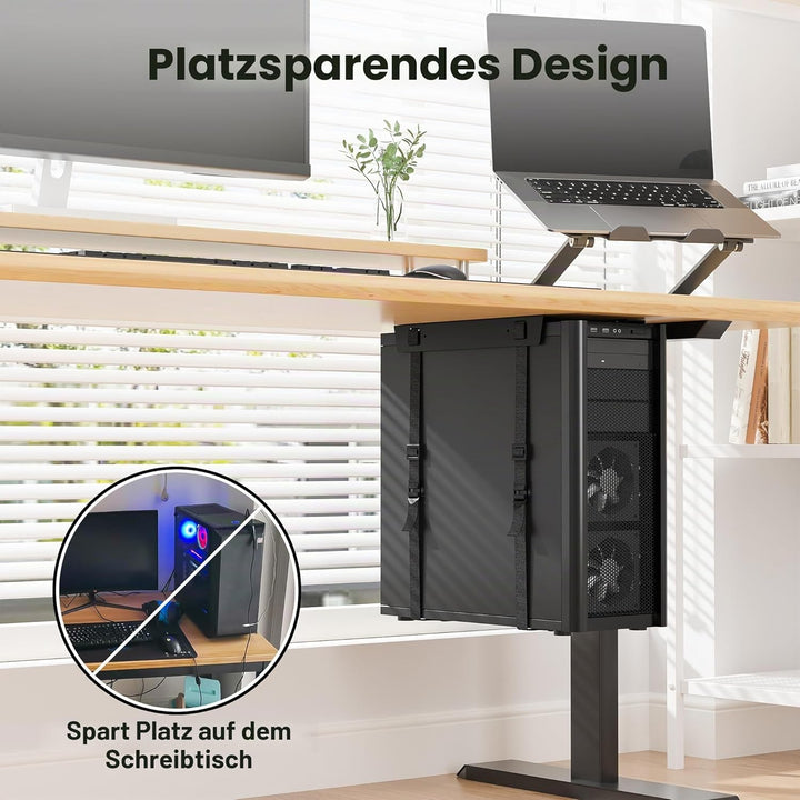 BONTEC Verstellbare PC Halterung, Computerhalterung Untertisch, CPU-Halterung unter Schreibtisch, Ve