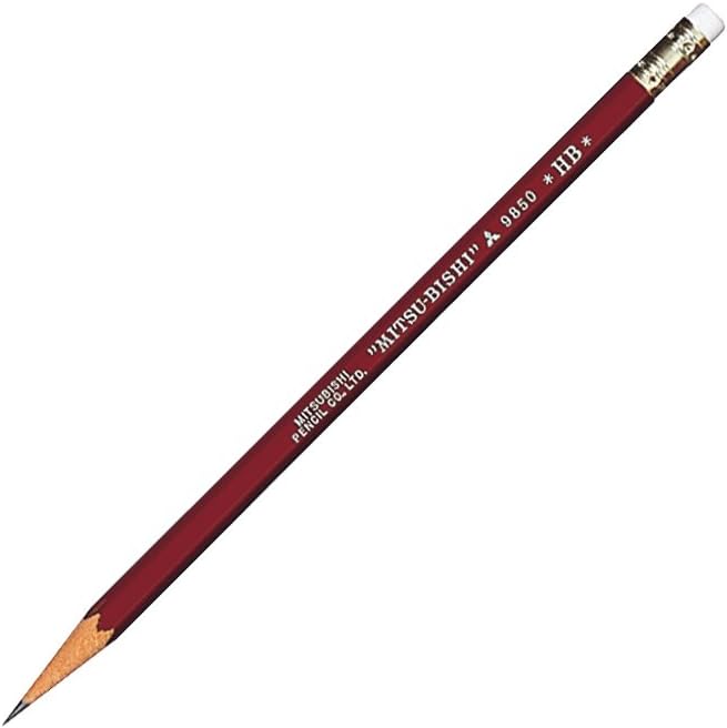 Mitsubishi Pencil Pencil with Pencil Eraser 9850 Hardness HB K9850HB by B. Toys