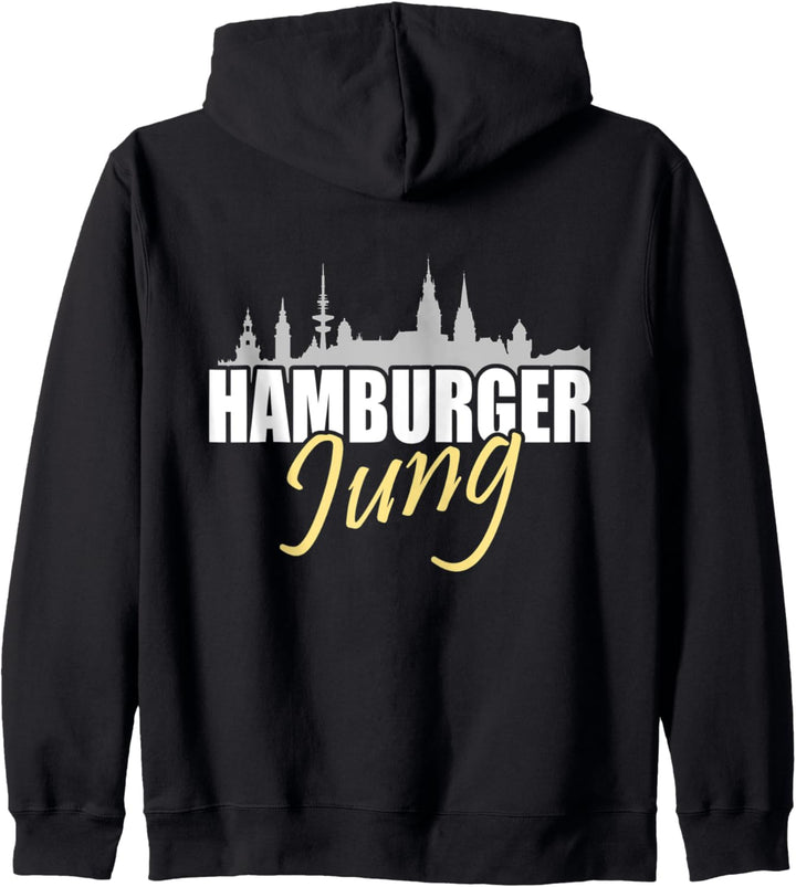 Hamburger Jung - Elbe Anker Moin Hamburg Sprüche Kapuzenjacke