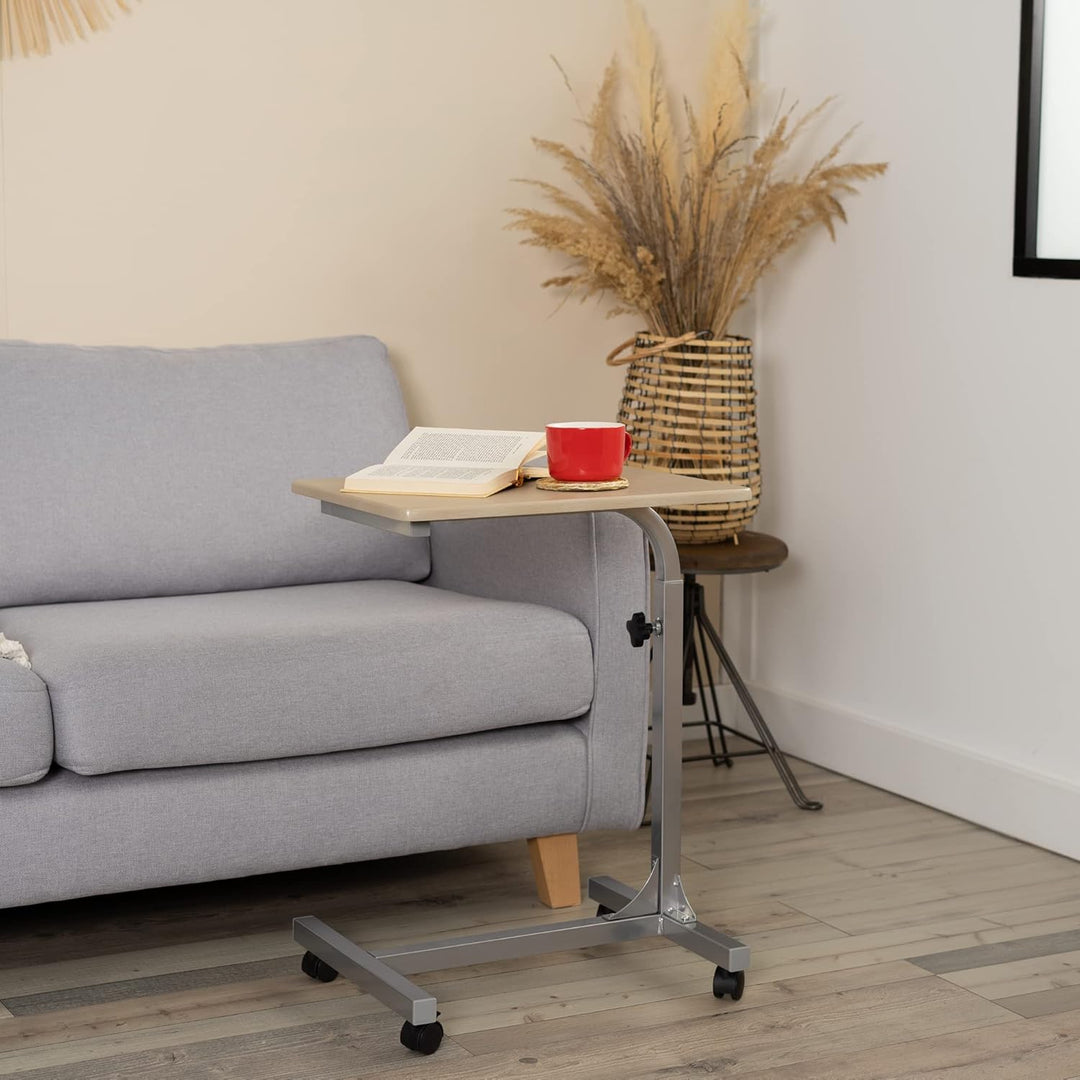 MEUBLE COSY Laptoptisch Höhenverstellbar mit Rollen Laptopständer Beistelltisch Sofatisch Nachttisch