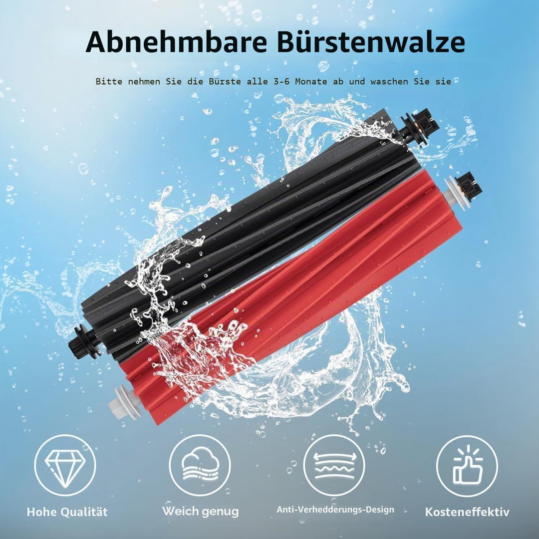 2 Stück Hauptbürste Zubehör für Roborock S8 / S8+ / S8 Pro Ultra / Q5 Pro / Q5 Pro+ / Q8 Max / Q8 Ma