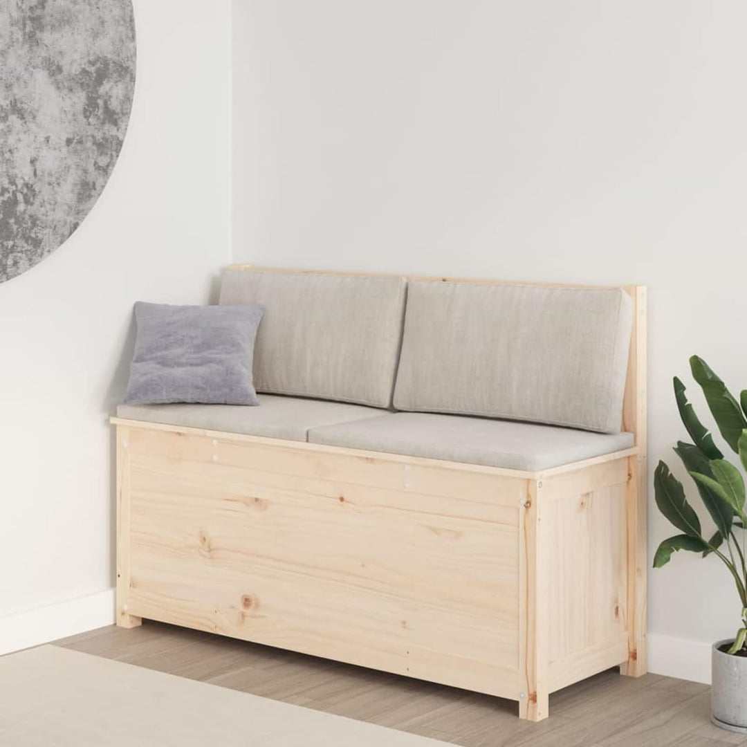 Festnight Sitzbank mit Stauraum Holz Truhenbank Holz Gartenbank Kissenbox mit Stauraum Holzbank Truh