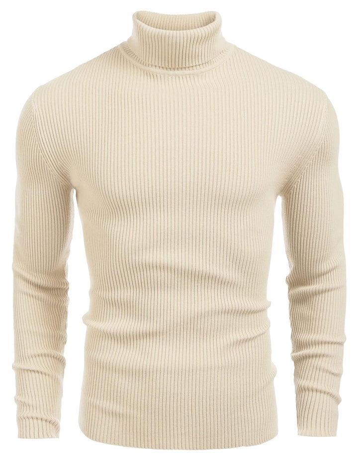 COOFANDY Herren Rollkragen Pullover Langarmshirt Feinstrick Sweater Rollkragen Freizeit Slim fit Bas