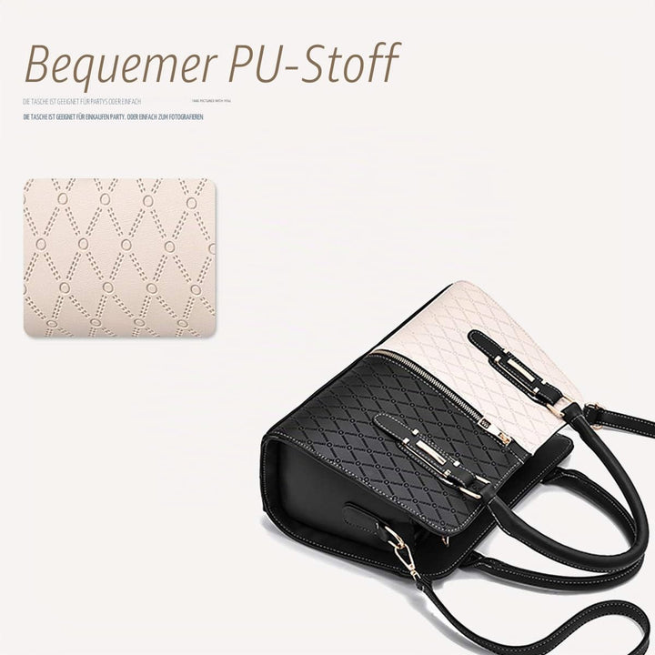 NICOLE &amp; DORIS Schultertasche Damen Mode PU Leder Schick Shopper Handtasche Umhängetasche Tote Handt